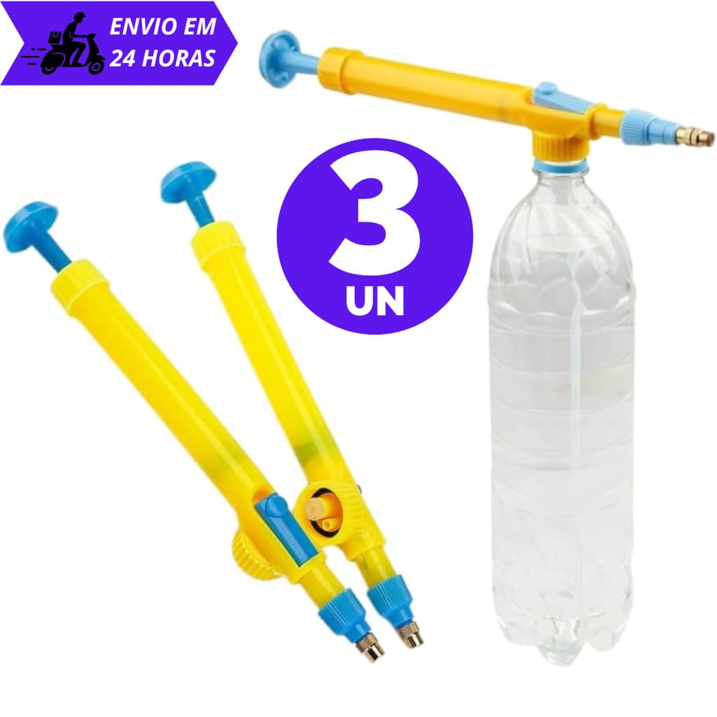 Combo Pulverizador pra Garrafa Pet Manual de Pressão Multiuso Pra Jardineiro e Jardinagem Casa e Campo