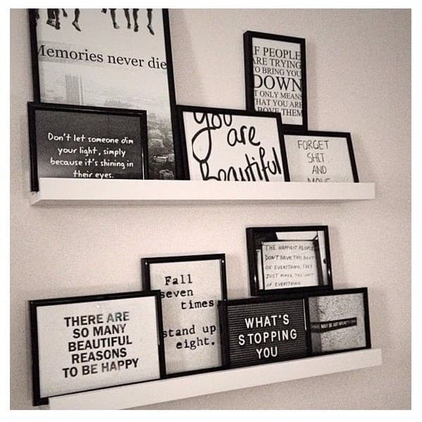 2 Prateleiras Porta Quadros E Enfeites 60cm - MDF Branco.