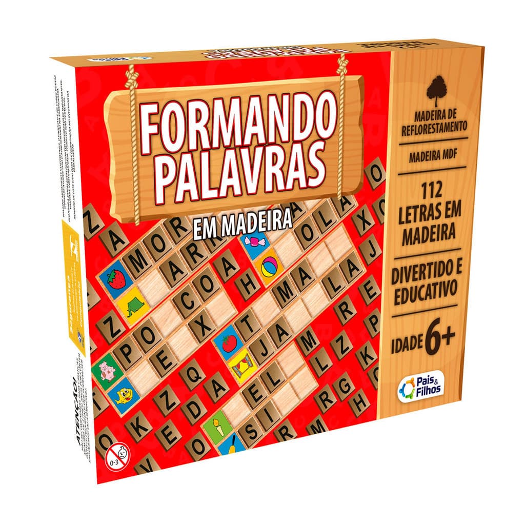 Jogo para Criança 6 anos com 112 Letras Formando Palavras Educativo Divertido Pais e Filhos