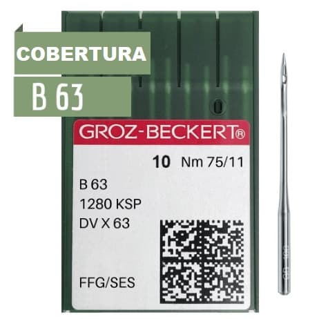 Agulha para Máquina de Cobertura Galoneira B63 DVX63 Groz-Beckert KIT com 10 Unidades