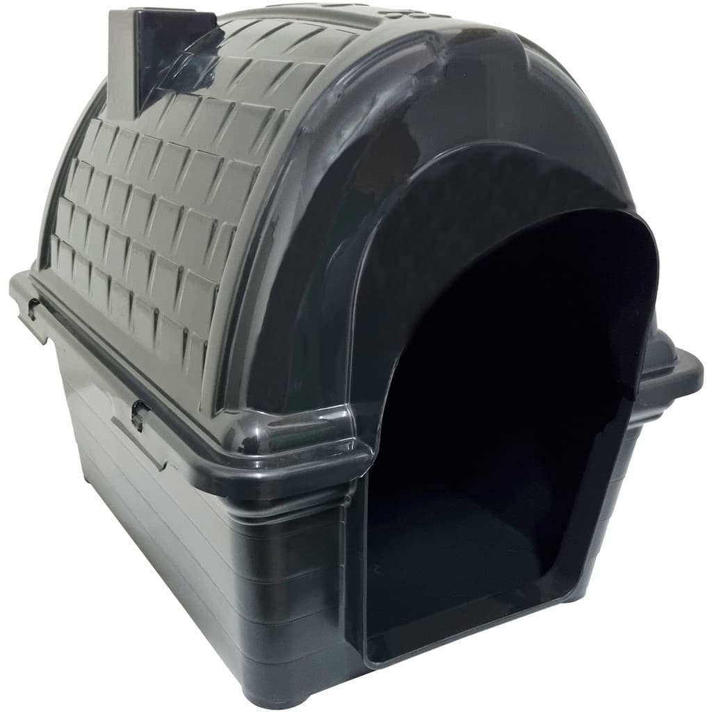 Casa Casinha Cachorro Cães Plástico Protege Modelo Iglu N4 Black Furacão Pet