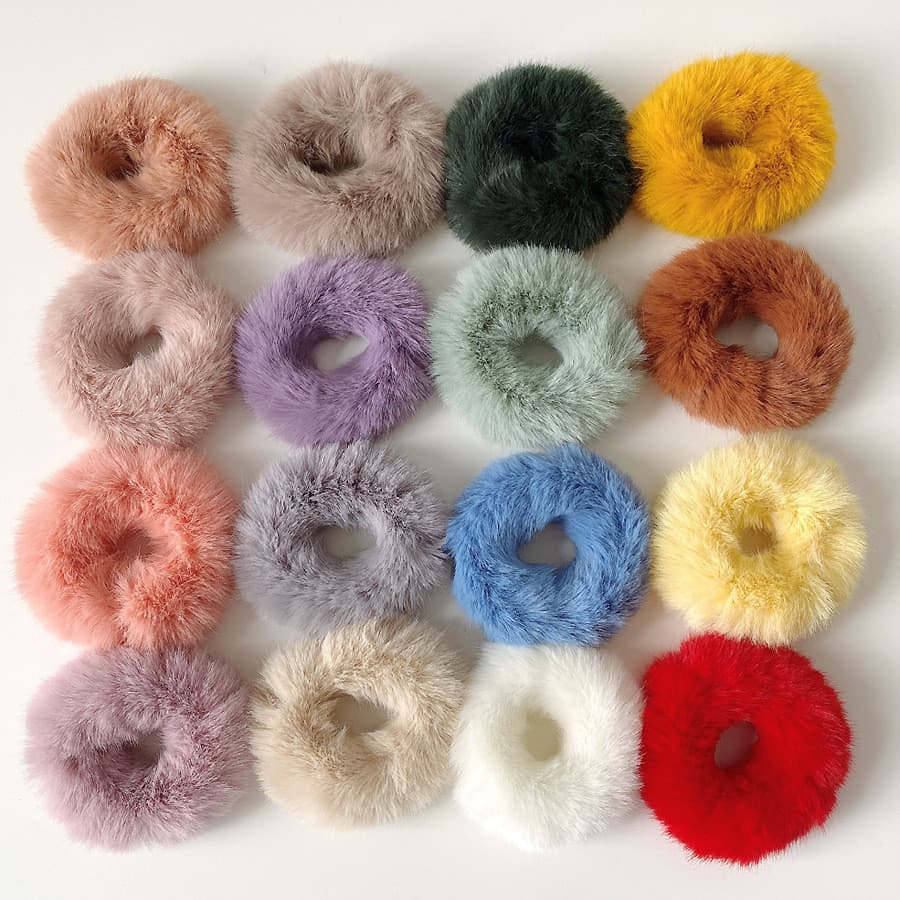 [JY] 10 PCS Faixa De Couro De Pelúcia Cabeça Acessórios Para Cabelo Laço De