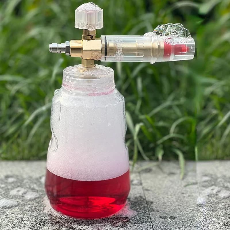 Garrafa Transparente Da Lança Espuma Neve , Jato Ajustável Do Foamer Alta Pressão Ângulo Pulverizador Para A Lavagem Car