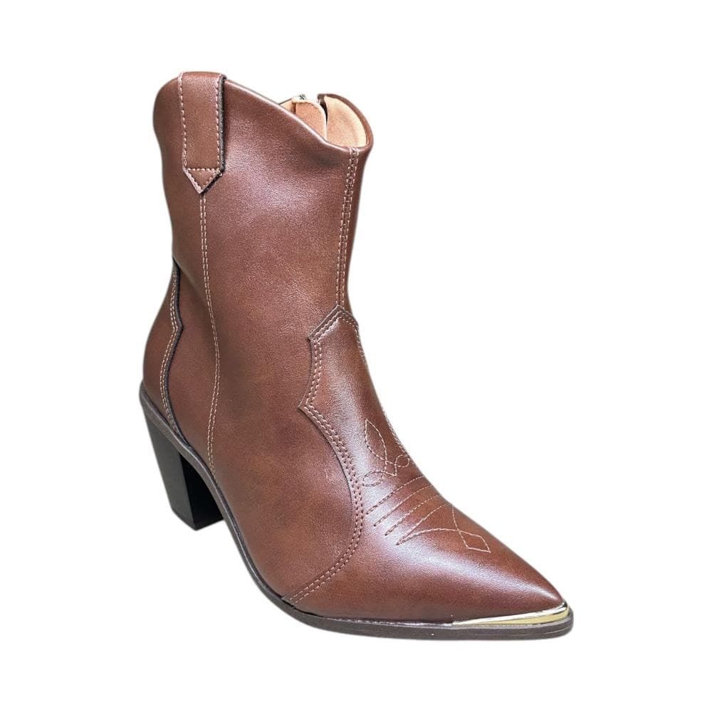 BOTA FEMININA VIZZANO WESTERN 3070.108 SALTO BLOCO BICO FINO