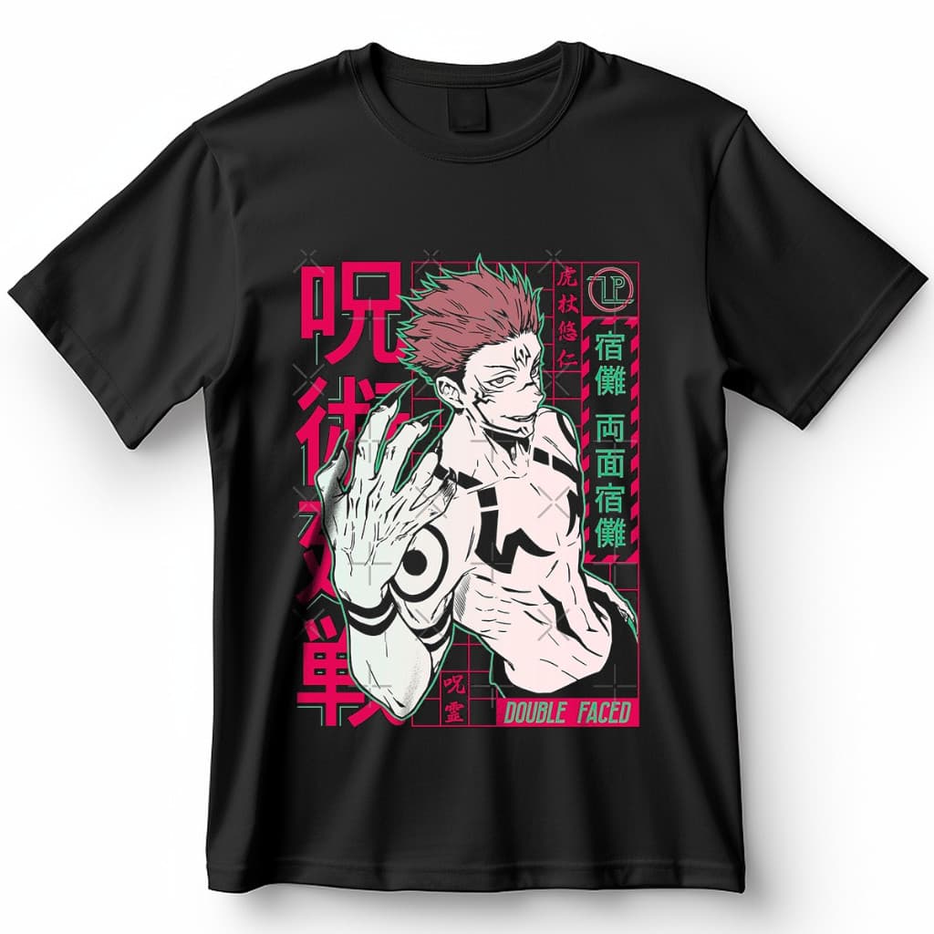 Camiseta Jujutsu Kaisen Sukuna Blusa Camisa 100% Algodão top