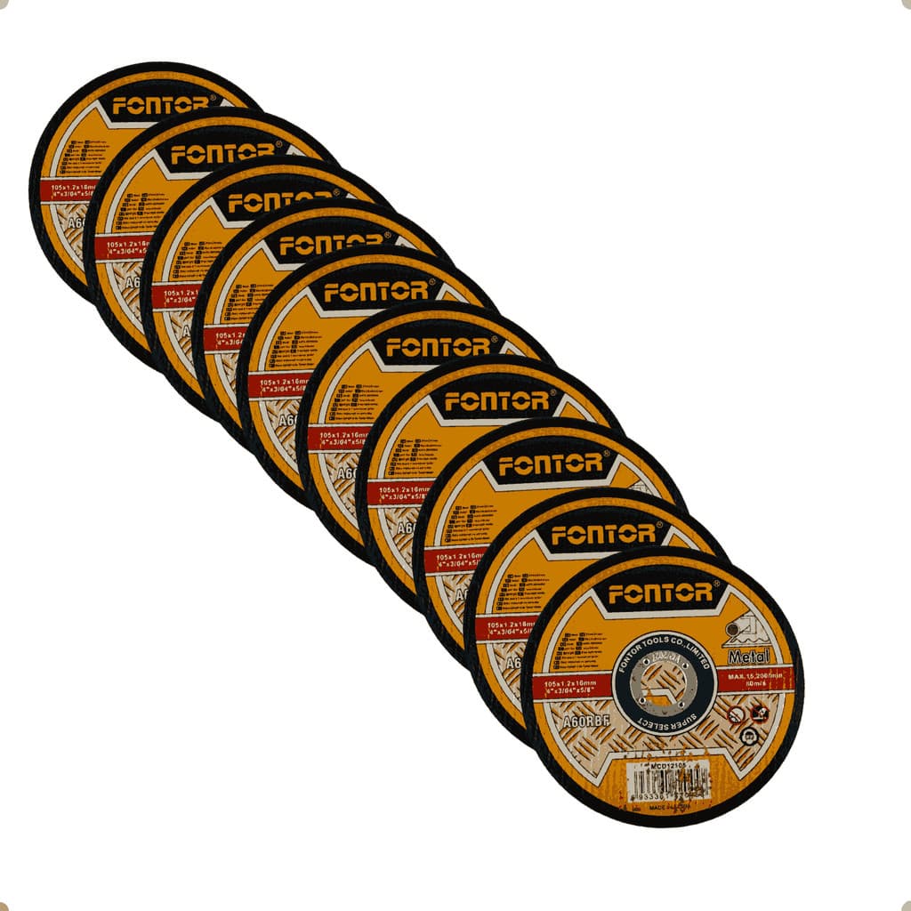 Kit de Discos de Corte para Metal  10 Unidades (105mm x 1,2mm)