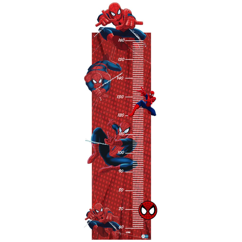 Adesivo de Parede Infantil Régua de Crescimento Homem Aranha Spider-Man Marvel 1.60m
