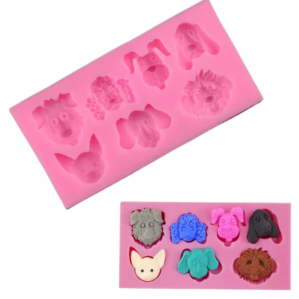 MOLDE SILICONE CACHORRINHO  CACHORRO PET 3D CAO DOG POODLE