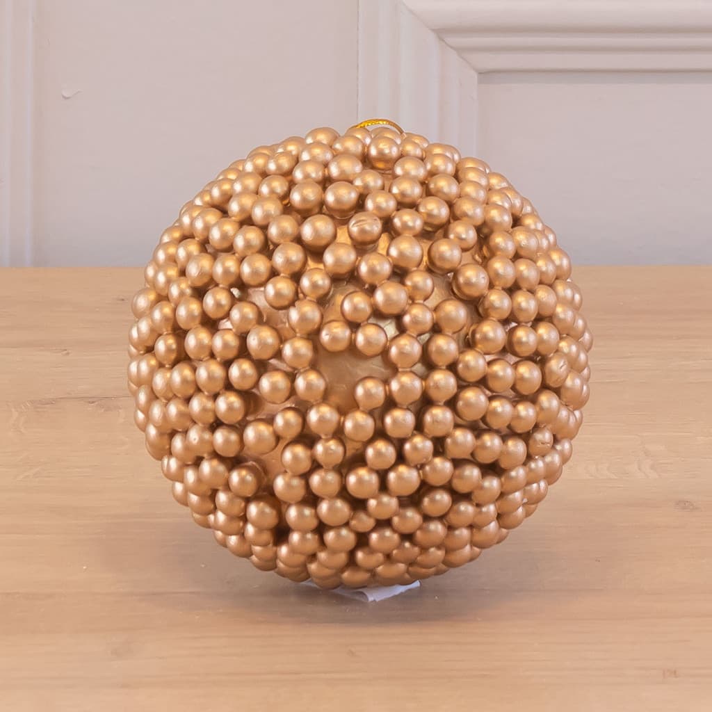 Bola de Natal Decorada Berry Dourado 12cm (Florarte)