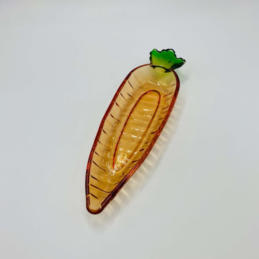Petisqueira Cenoura em vidro 27x8cm