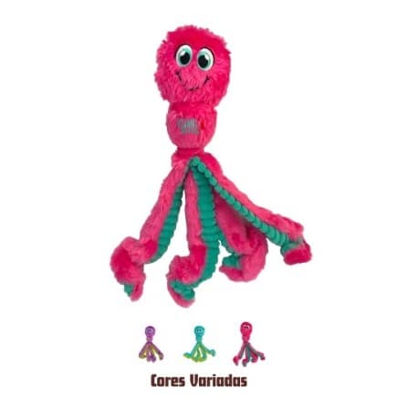 KONG WUBBA OCTOPLUS GRANDE ROSA PELÚCIA