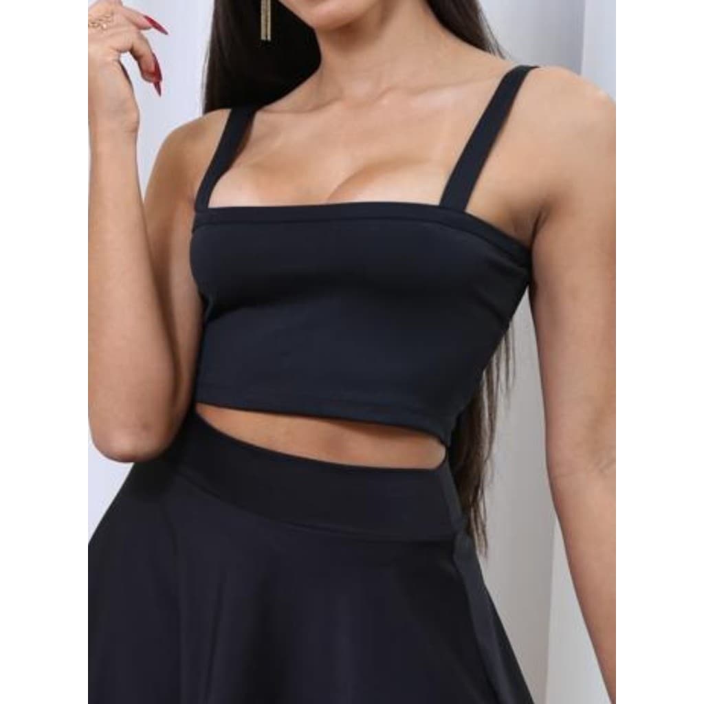 Cropped Básico Liso Feminino Sem Bojo Simples