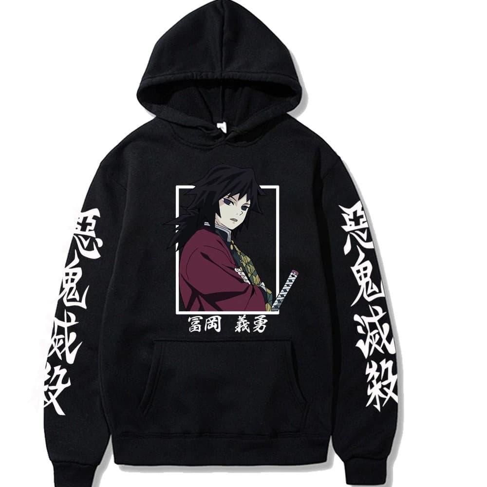 Moletom Masculino Blusa Anime Kimetsu No Yaiba Hashira Giyu Tomioka