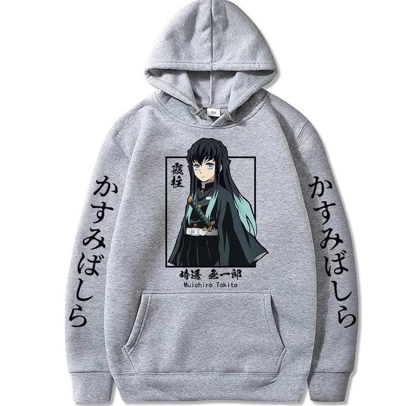 Blusa Moletom Canguru Muichiro Tokito Hashira Da Nevoa Anime Demon Slayer