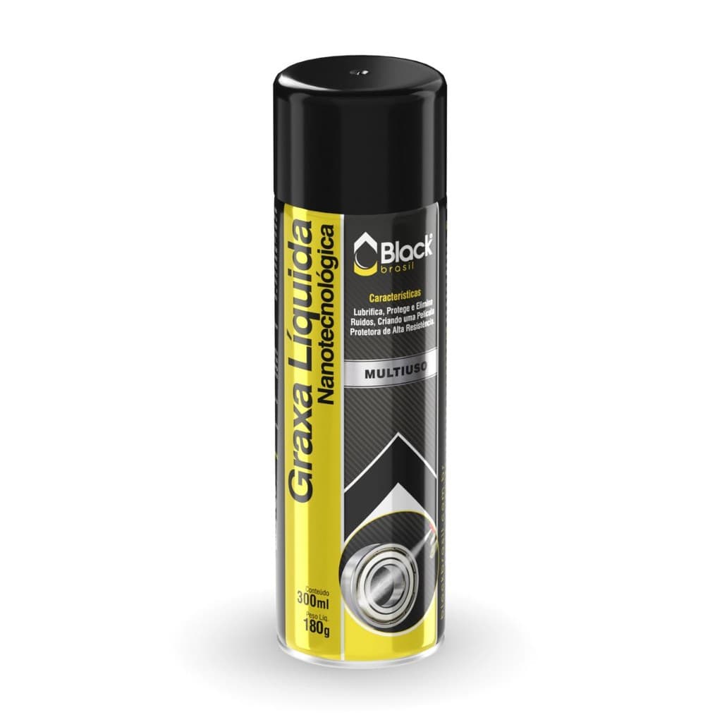 Graxa Líquida Spray Aerossol Multiuso 300ml Black Brasil