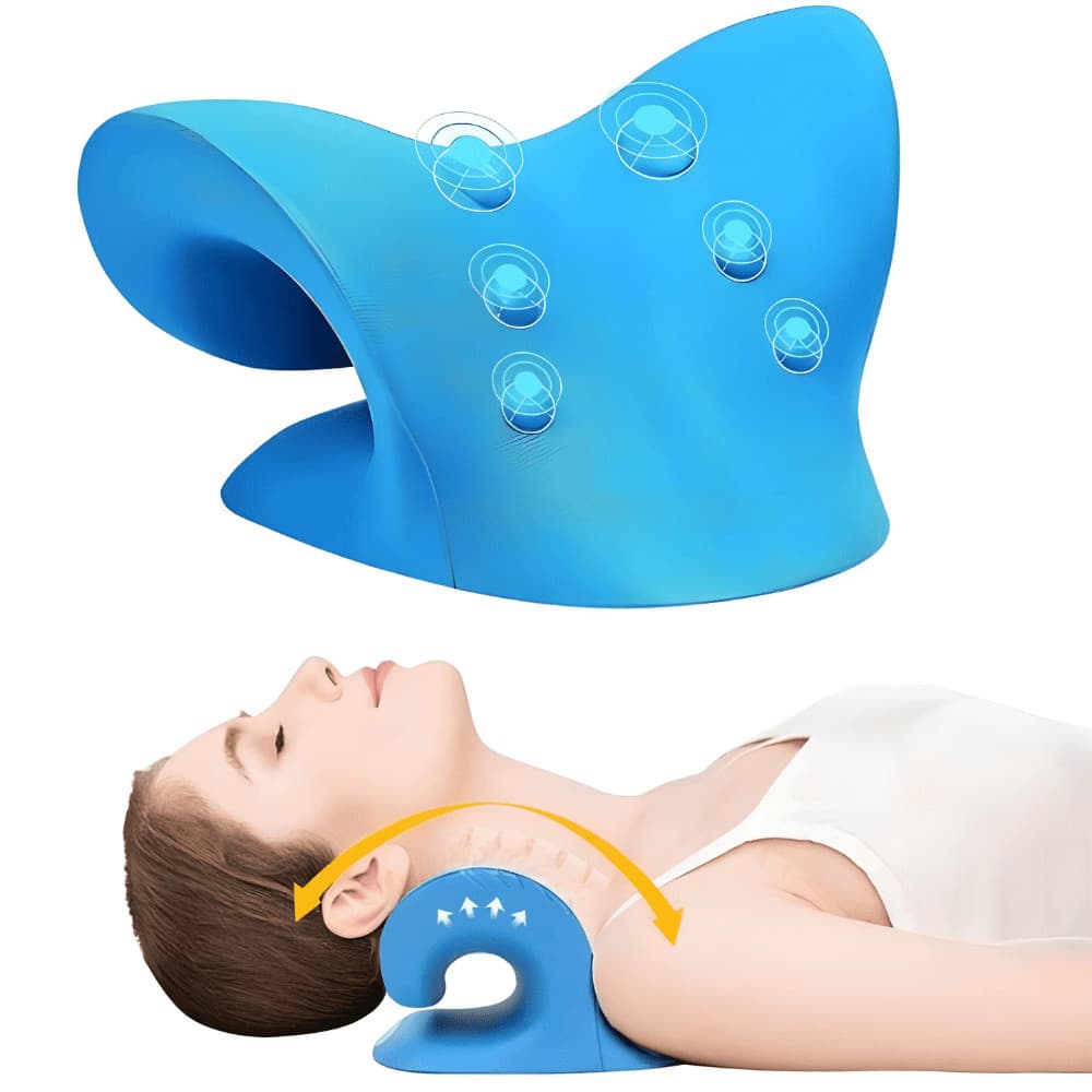 Travesseiro Cervical Ortopédico Alongador De Pescoço Almofada De Massagem Quiropraxia Dor No Ombro alívio traveseiro Travisseiro Traveceiro Corretor