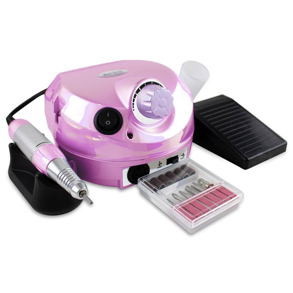 Lixadeira Motor Elétrica Unhas Nail Drill Porquinho Rosa Manicure Designer Gel Fibra Lixa Salão Tips