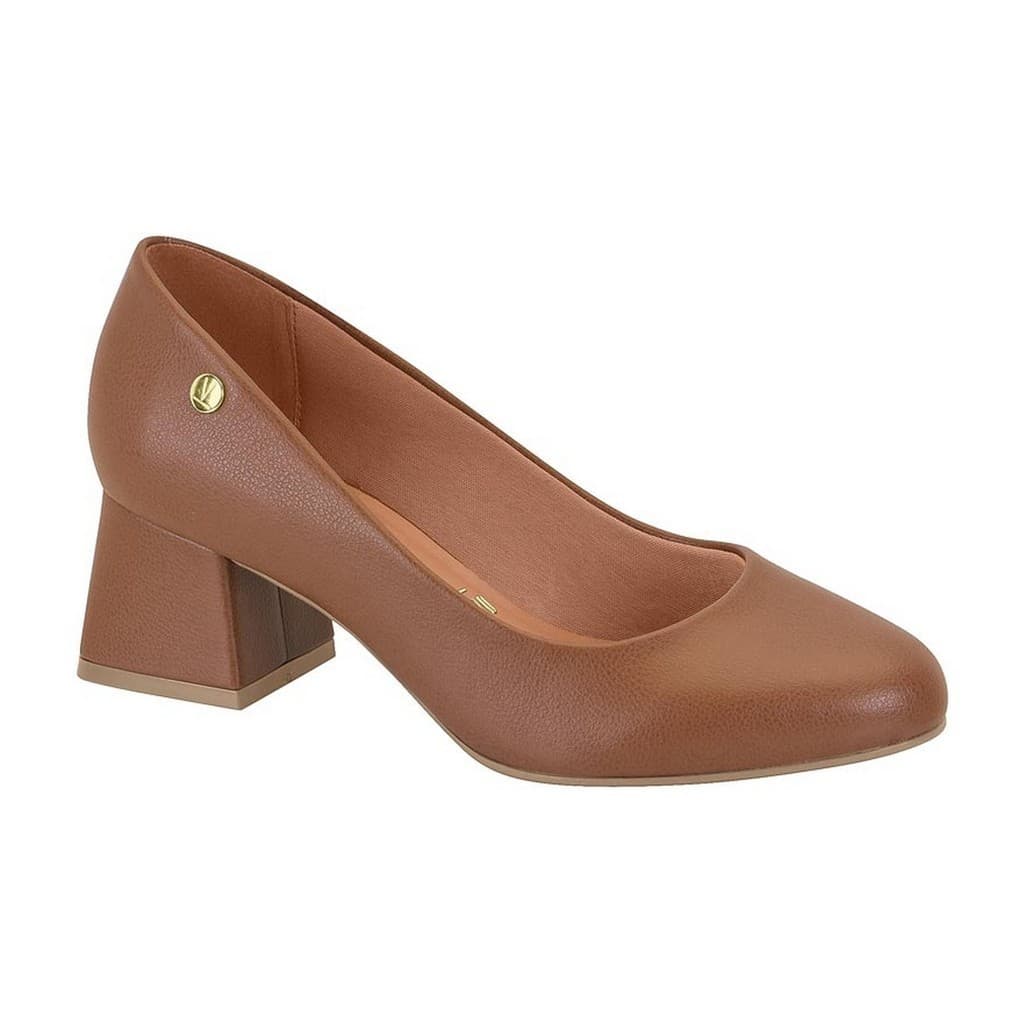 Scarpin Femino Salto Baixo Quadrado Vizzano 1423.100 Nude