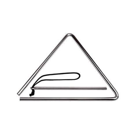 TRIANGULO MUSICAL AÇO CROMADO 25CM X 10MM COM BATEDOR XOTE BAIÃO FORRÓ LUAU PROFISSIONAL