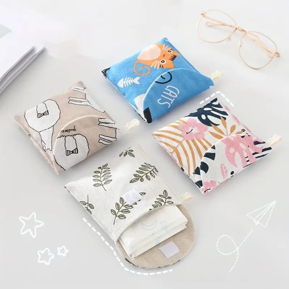 Bolsa De Armazenamento De Guardanapo Sanitário Portátil De Grande Capacidade , Multifuncional Leve Para Mulheres , Mater
