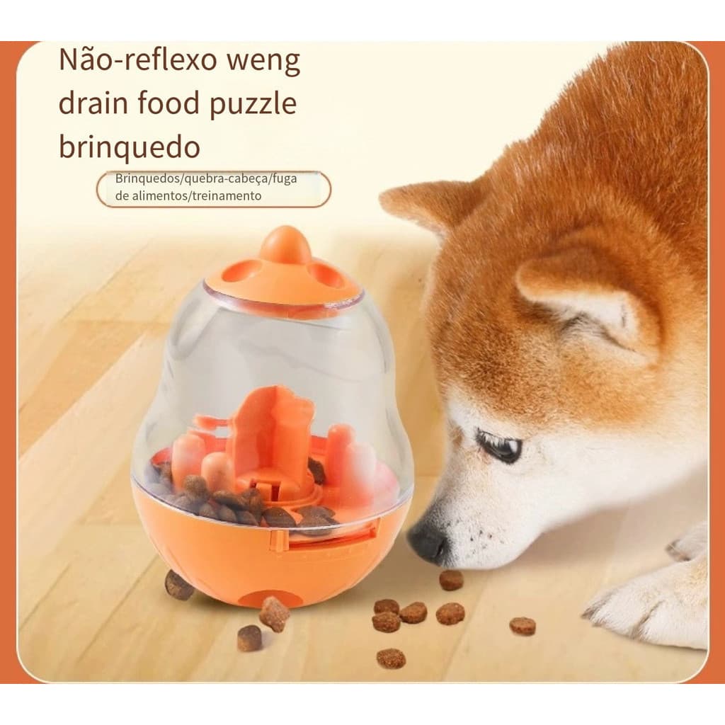 Bola Brinquedo Comedouro Lento Para Petisco Cães e Gatos Brinquedo Interativo Para Seu Pet