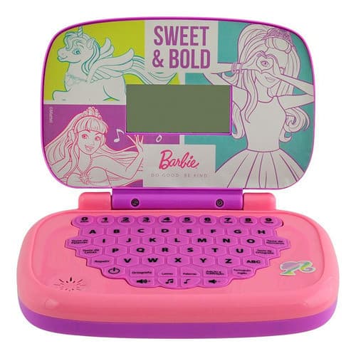 💻✨ Laptop Infantil Educativo Bilíngue 6 atividdes Barbie – Candide