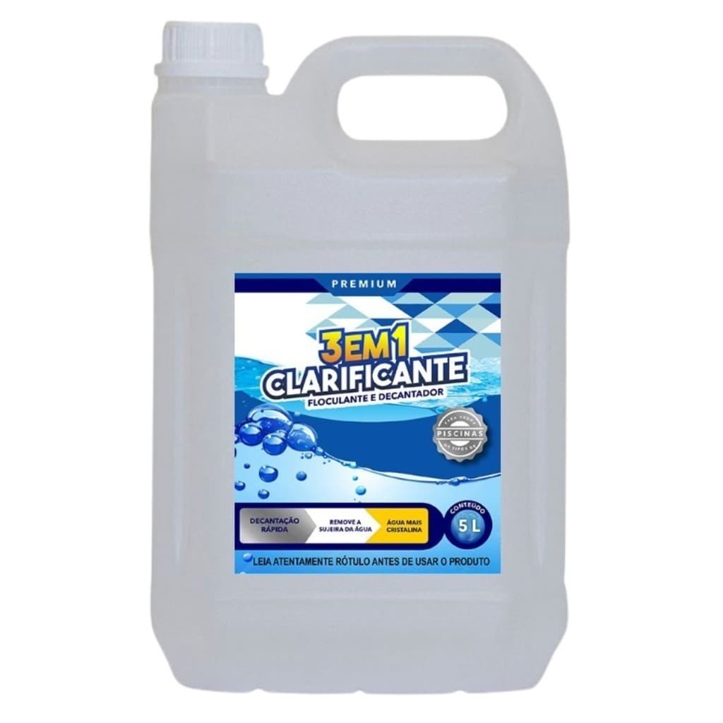 Clareador de Piscina 3 em 1 Tenha Agua transparente  5 litro