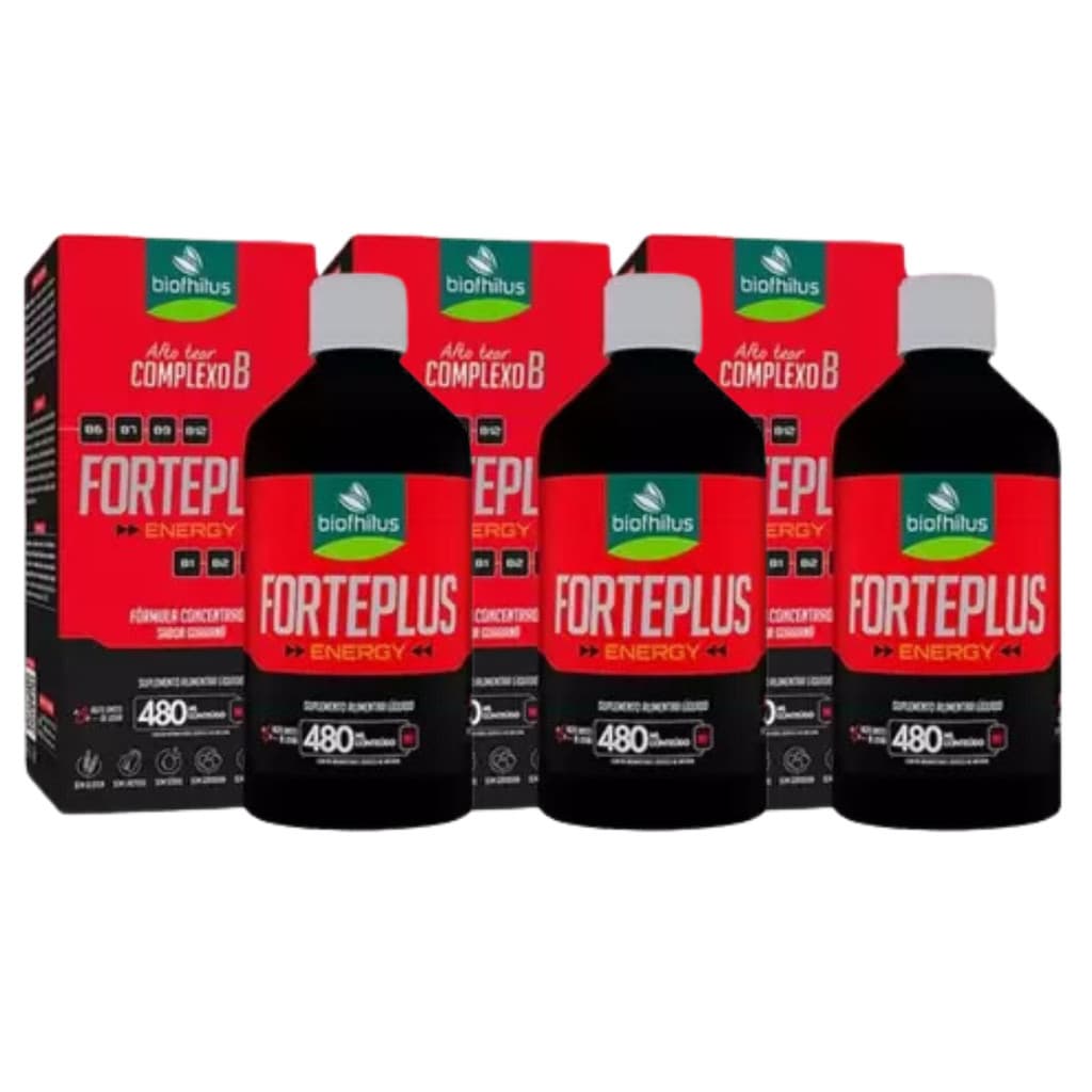 Kit C3 Vitamina Forteplus Energy Guaraná 480ml - Biofhitus
