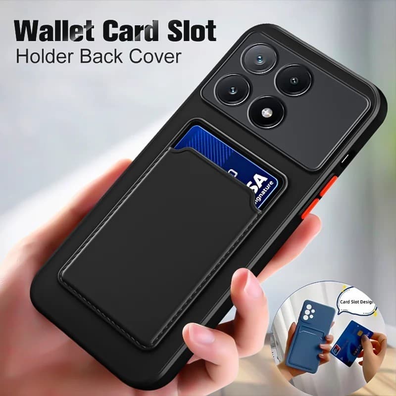 Para Xiaomi Poco X7 X6 M8 M6 Pro Redmi 14C 13C Note 15 14 Pro Fundas Silicone Macio Slot Cartão Titular Caso Carteira C