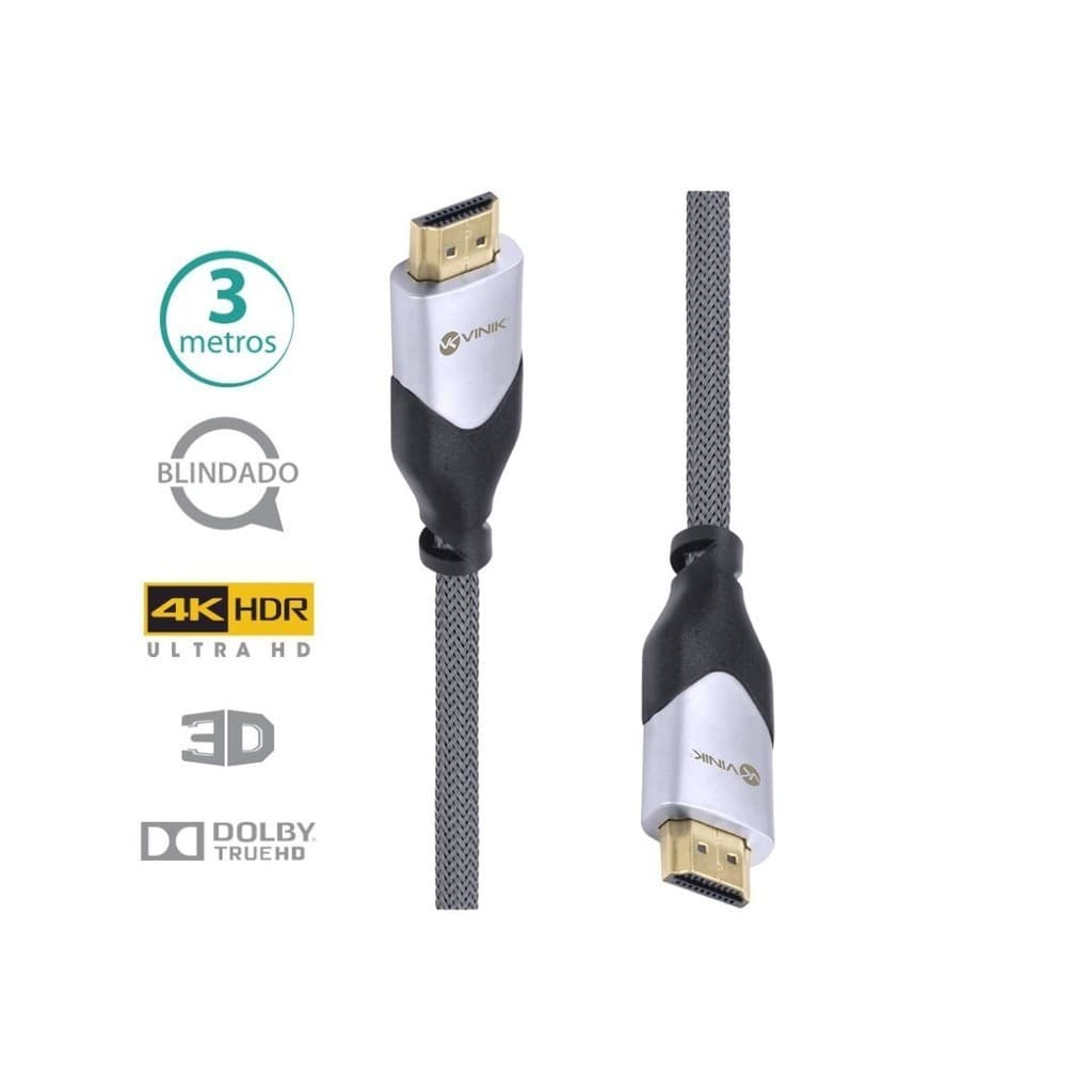Cabo Hdmi 2.0 4K Blindado 3M H20B-3 - Vinik