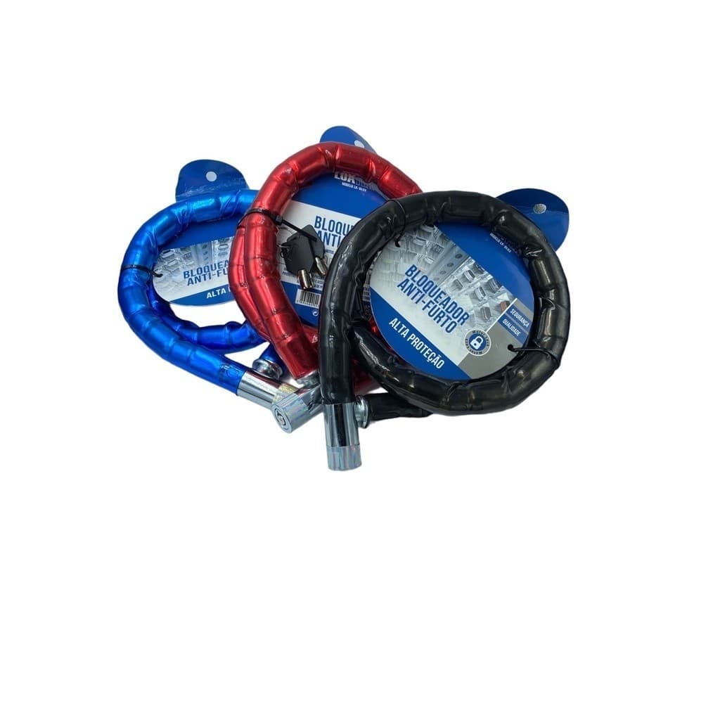 Cadeado Para Moto Bicicleta Bike Capacete Portão Porta Corrente Segurança Antifurto Trava Grossa