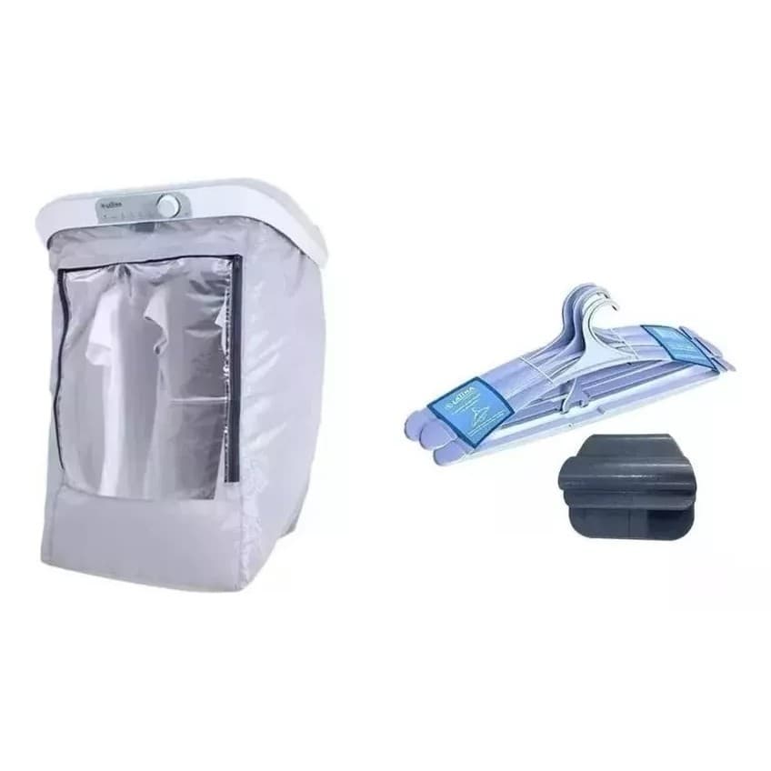 Saco Secadora Roupas Latina Branco + 03 Cabides + 01 Trava