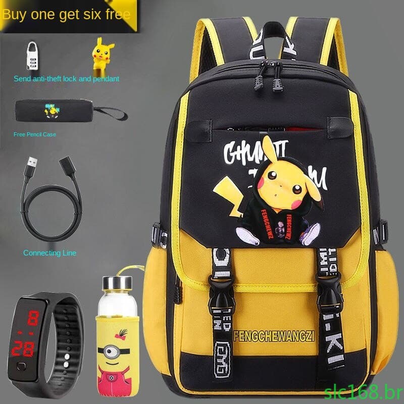 Bolsas Escolares De Anime Pikachu Para Homens E Mulheres 9QDZ 31996 OGBX