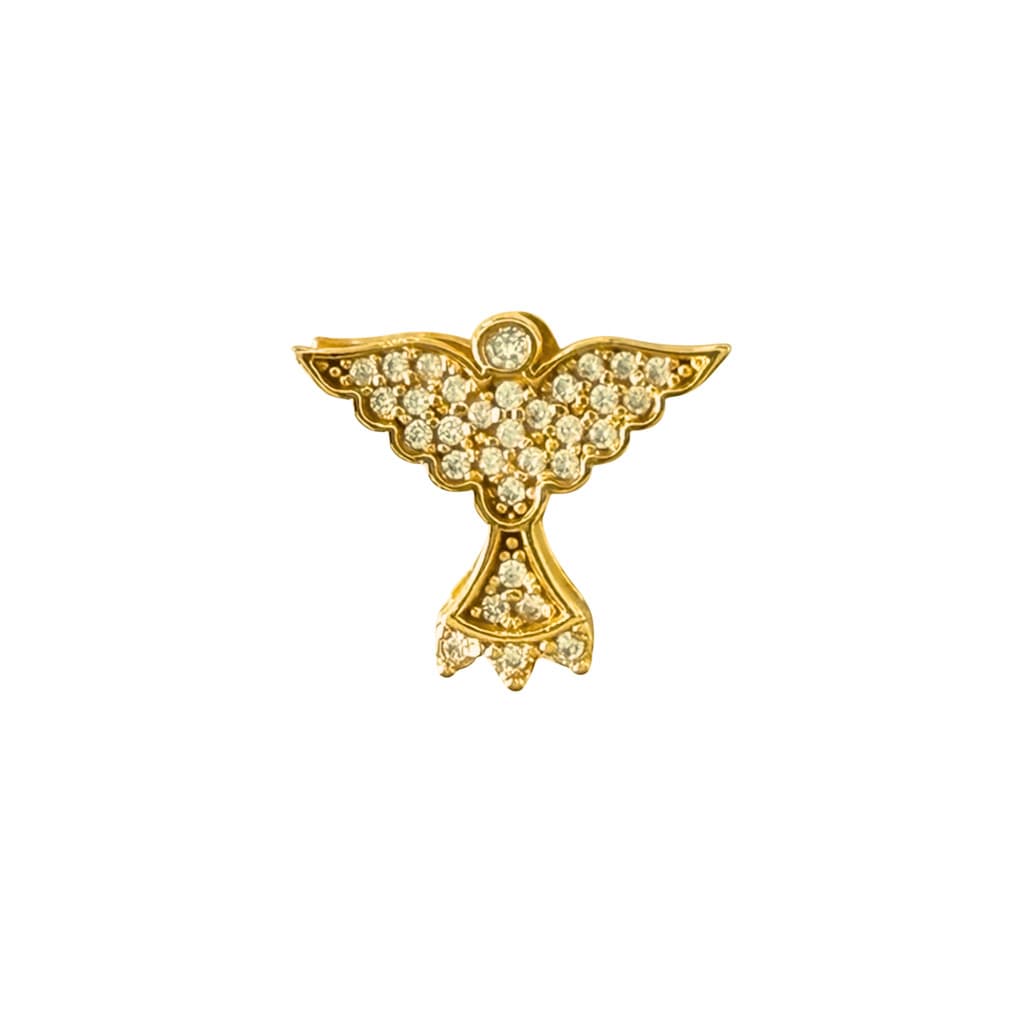 Pingente Berloque Espírito Santo Banhado a Ouro 18k com Zircônias Semijoia Ciela