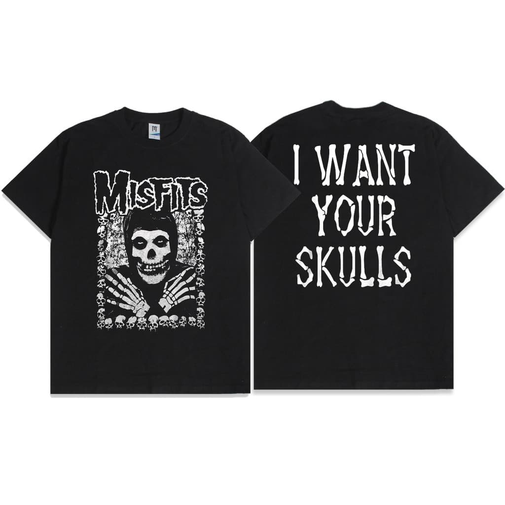 Camiseta Básica T-shirt Unissex Misfits I Want Your Skull