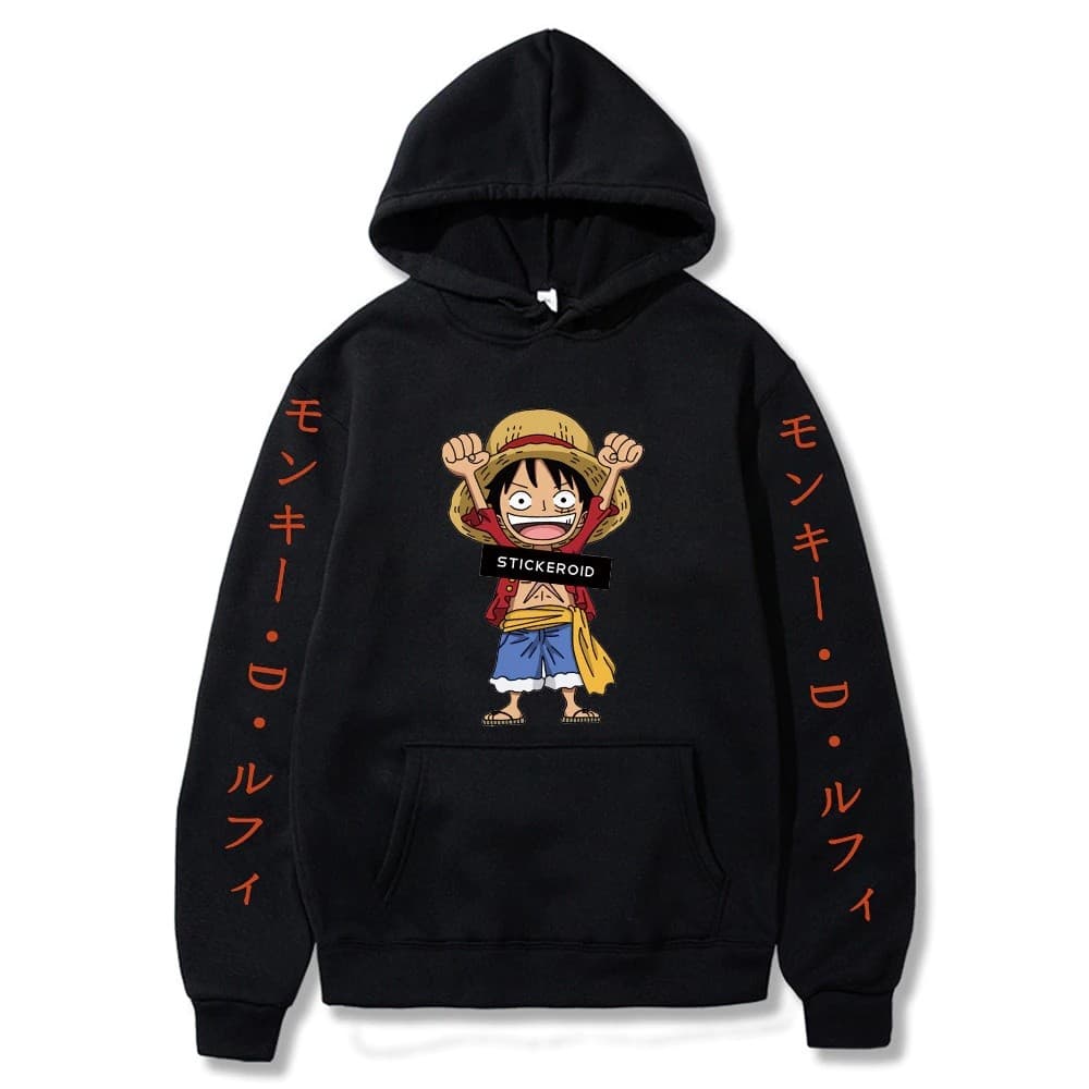 Blusa Moletom Anime Piece Luff Monkey Stickeroid Serie