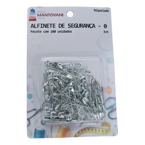 Alfinete De Segurança Pacote Com 100 Unidade N:0 Tamanho 3cm