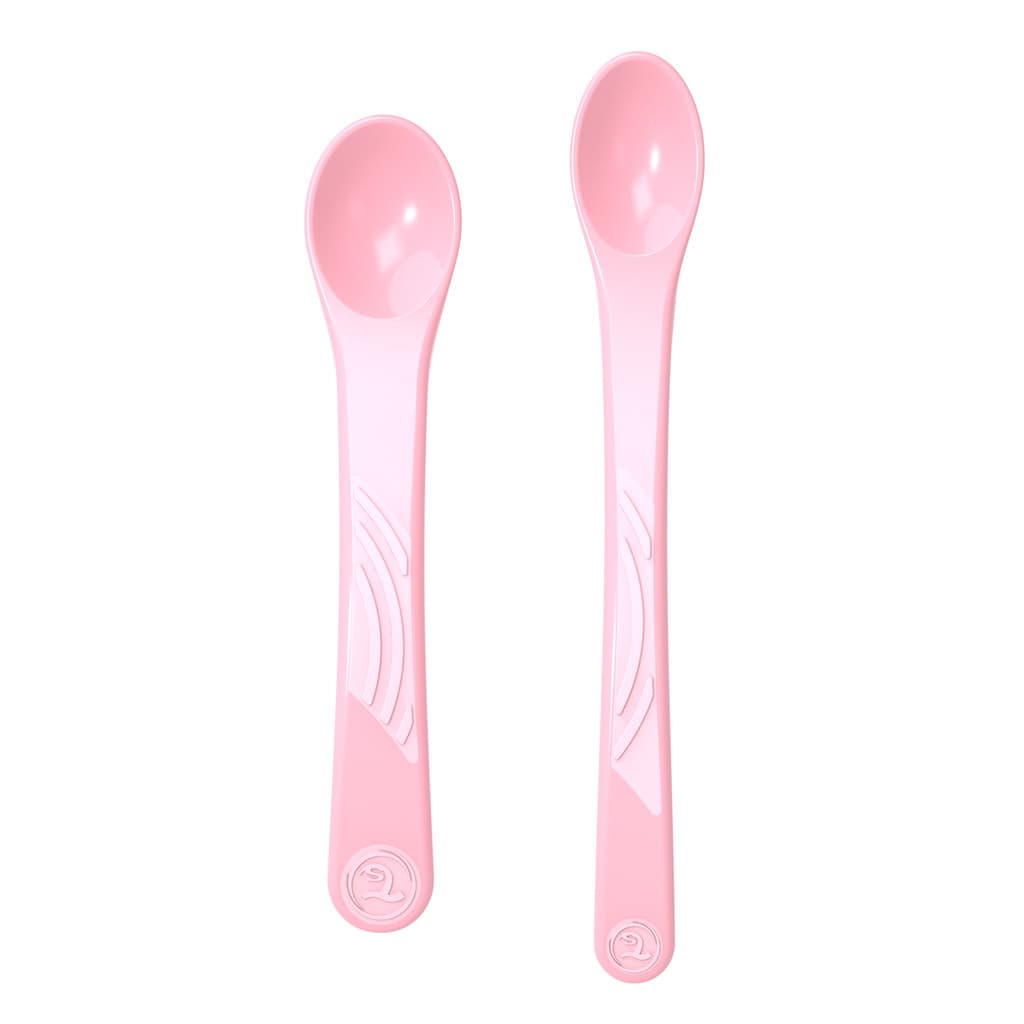 Kit 2 Colheres Infantil Soft Twistshake Bebê 4+ Meses Cabo Emborrachado Sem BPA Alimentação Segura
