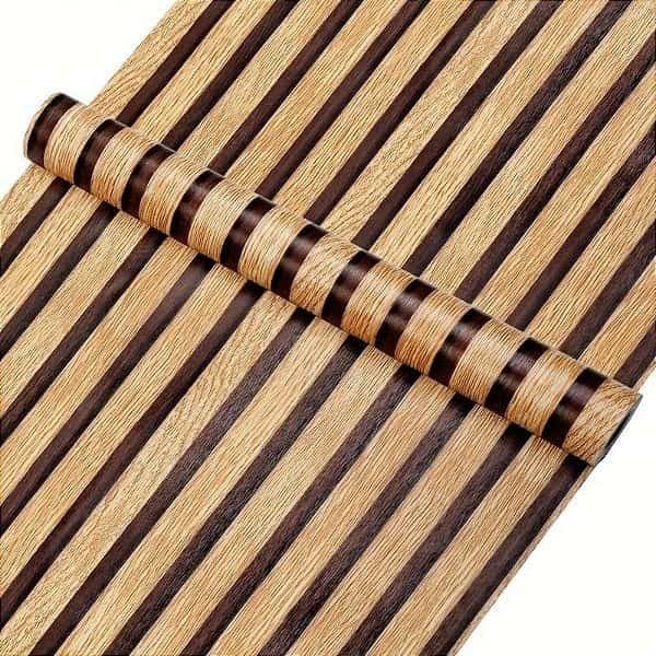 Papel de Parede Madeira Ripato  5 METROS Por x 45CM Adesivo Autocolante para Sala, Quarto