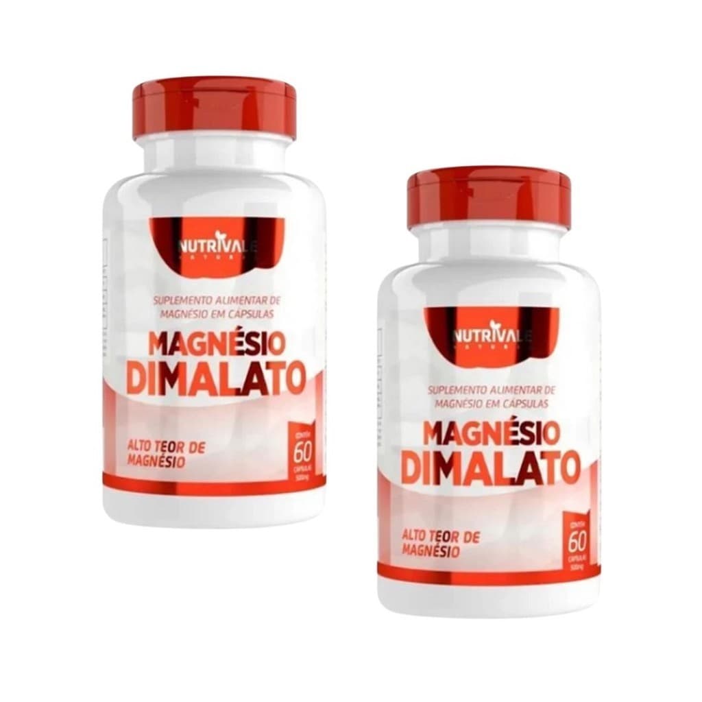 Kit 2 Magnésio Dimalato 60 Cápsulas Nutrivale