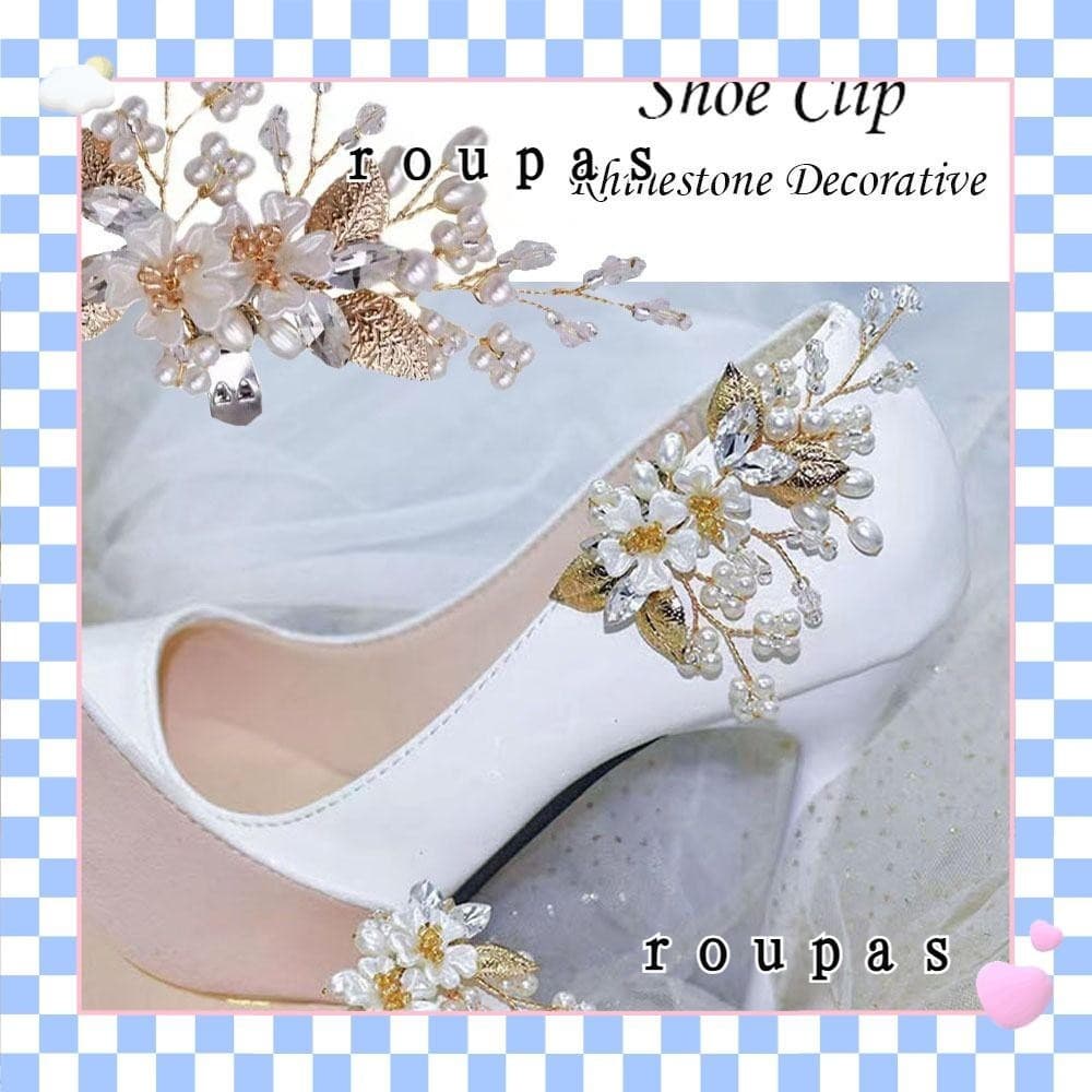 ROUPAS 2PCS (1 Pares) Rhinestone Shoe Clip Brilhante Festa De Casamento High Heel/Boots Noiva Crystal Flower