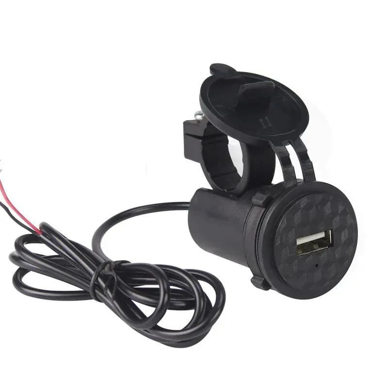 Carregador Celular USB Motoqueiro com Tomada Impermeável KP-MT05 para Motos (S027)