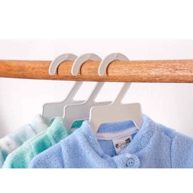 300 Cabides Infantil Para Roupas Bodys de Plástico Bebê Pets Branco Off-White