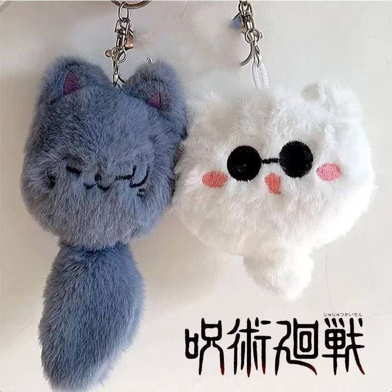 Anime Jujutsu Kaisen Satoru Gojo Getou Suguru Hat Guy Cosplay Chaveiro Unisex Cat Pendant Doll Anéis Chaveiros Acessórios Correntes Chaves Dia Dos Namorados
