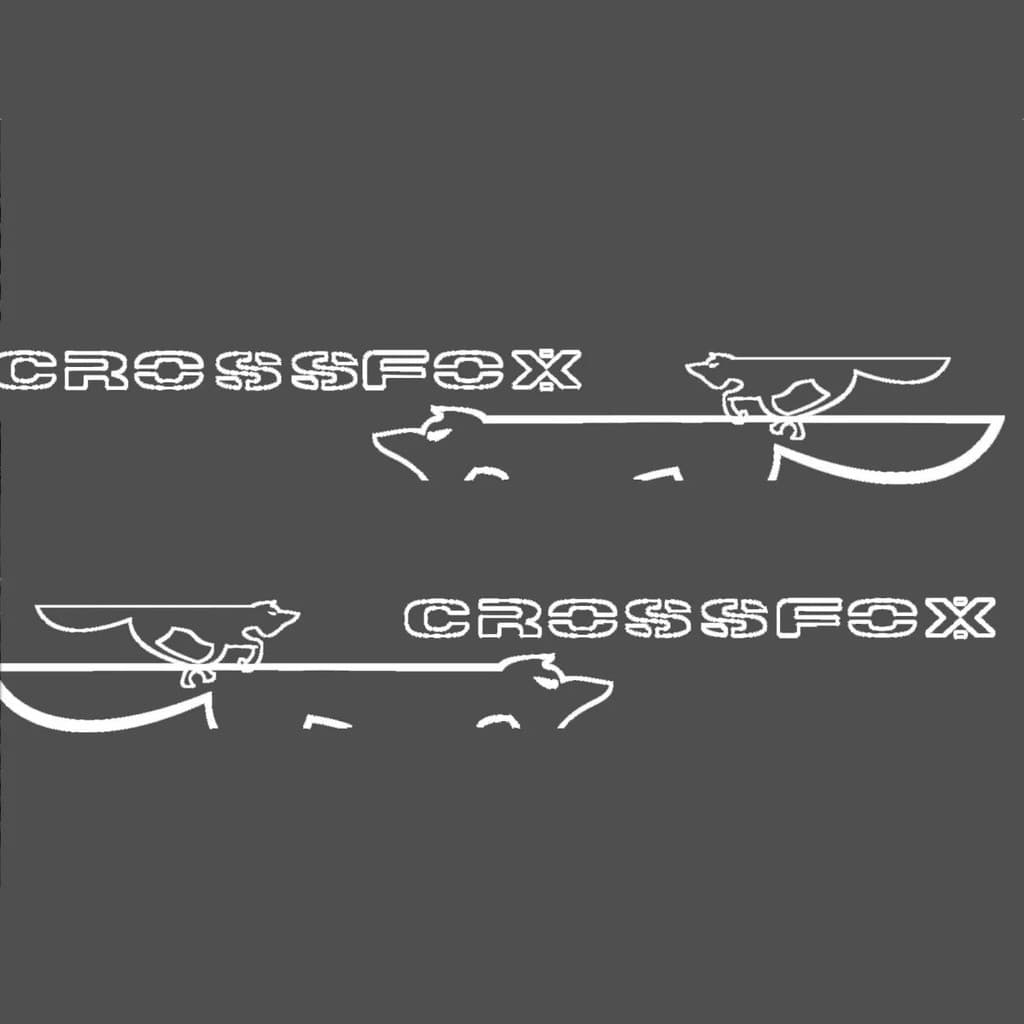 Kit Adesivo Lateral Raposa Branco  -   Cross Fox