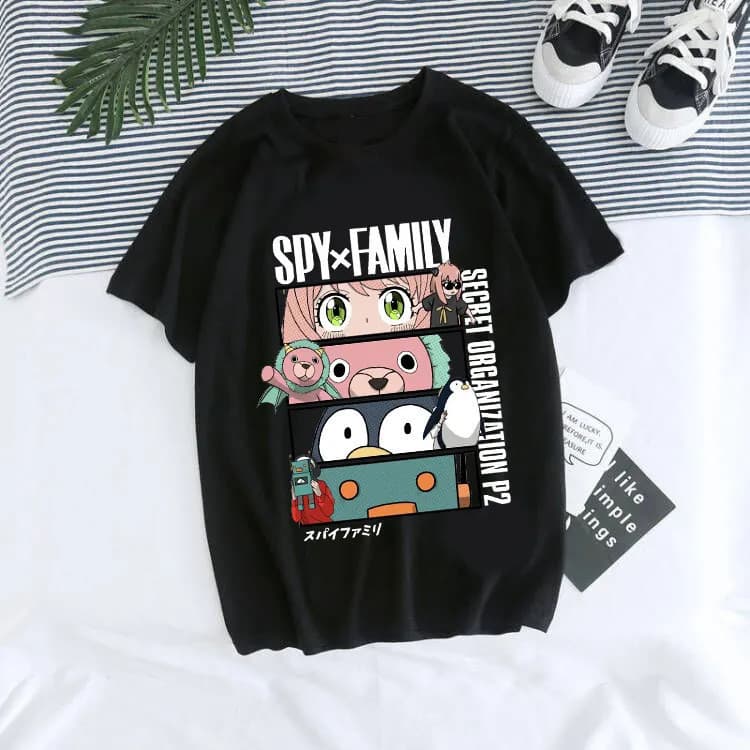 Camisa Camiseta  100%Algodão Unissex Spy x Family Anya Anime Mangá Anime Lançamento Infantil ao Plus