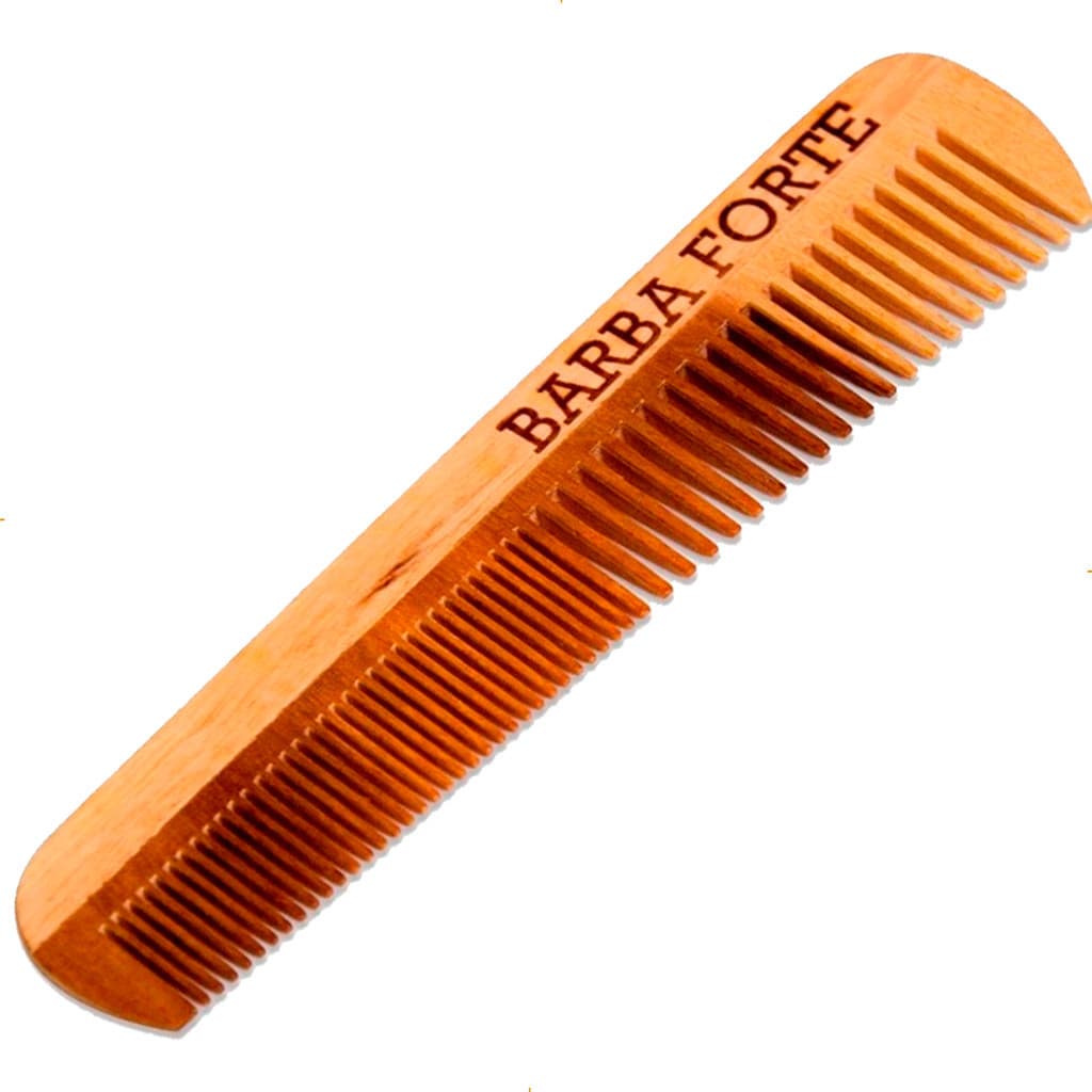 Pente Em Madeira Artesanal Barba Forte 14cm Pt004 Barba Cabelo Bigode