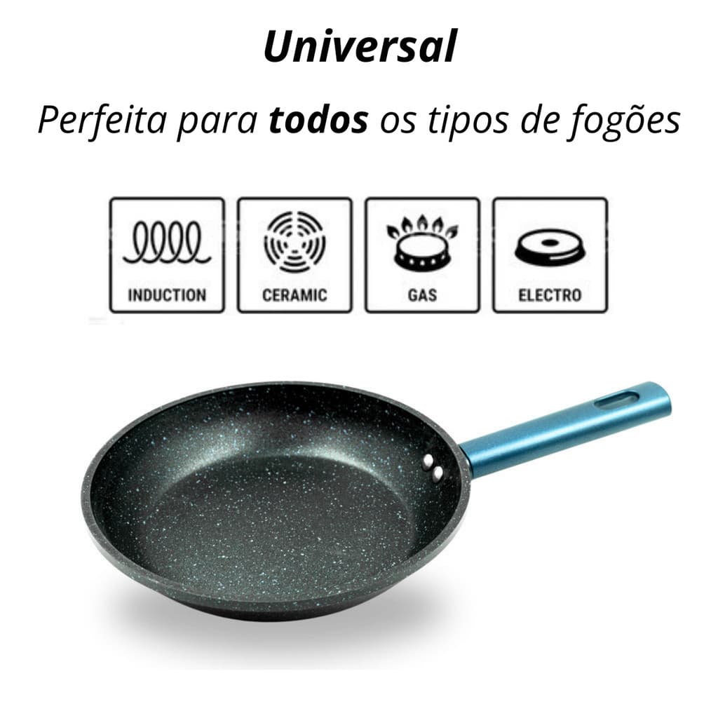 FRIGIDEIRA  ANTIADERENTE INDUÇAO 20 CM  ALUMINIO SEM OLEO