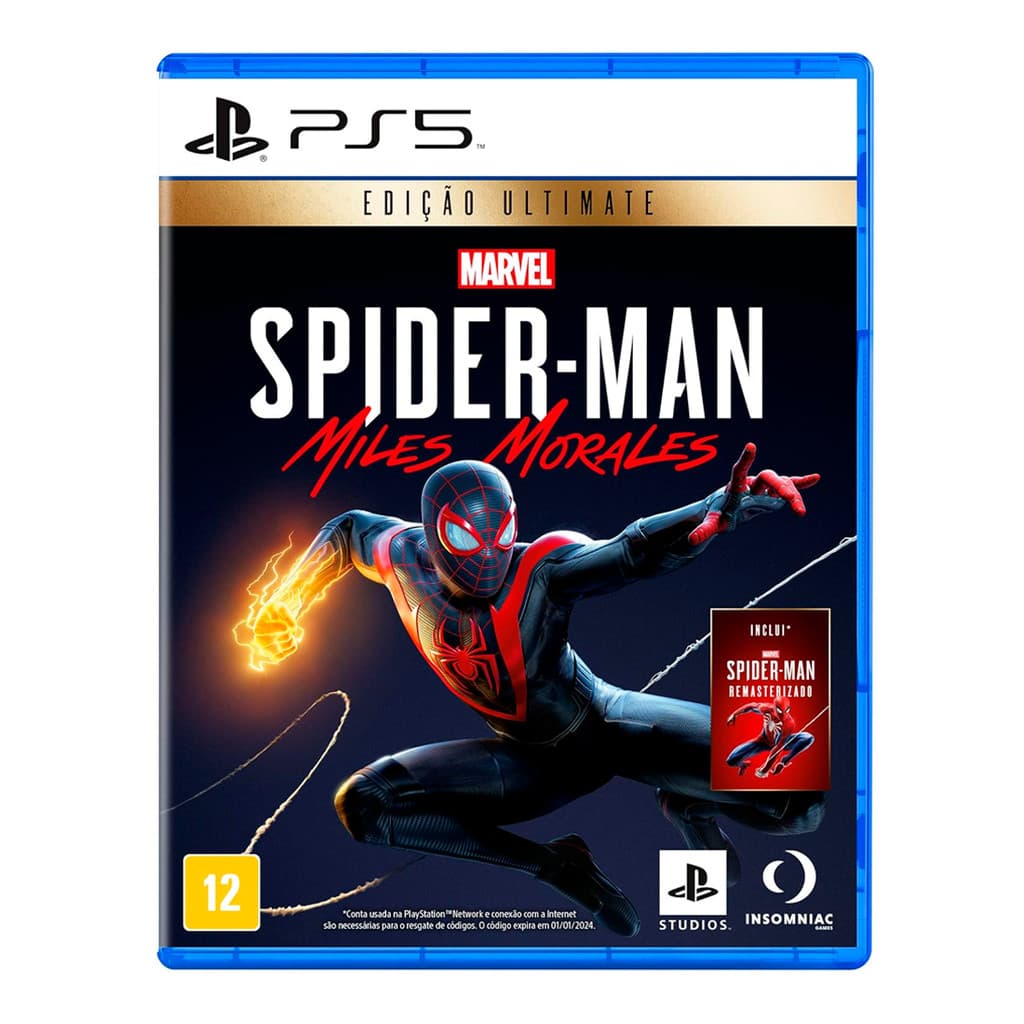 Jogo Marvels Spider-Man Miles Morales Edição Ultimate PlayStation 5 Mídia Física