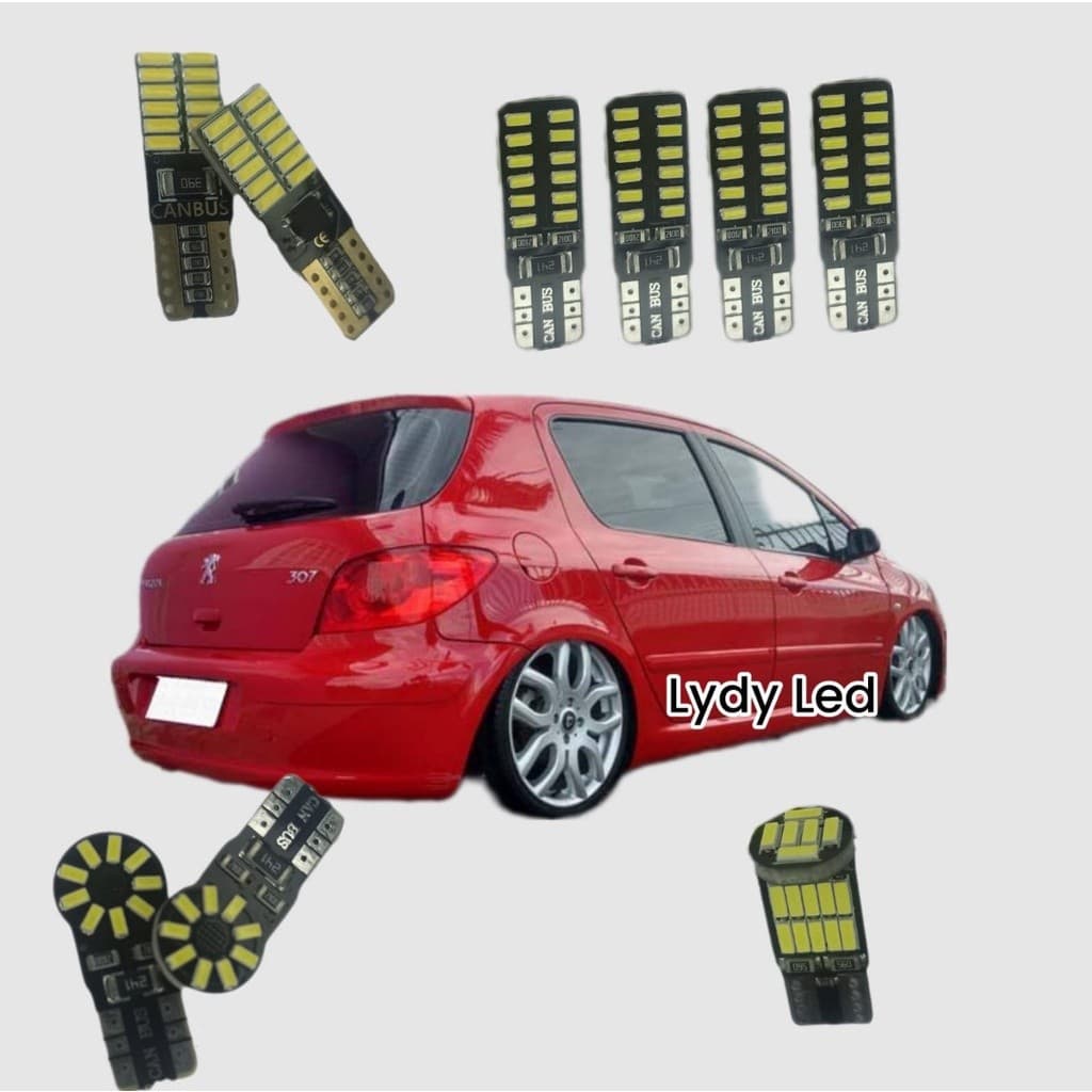Lampada Led Peugeot 307 Premium Canbus Full Led Super Branco